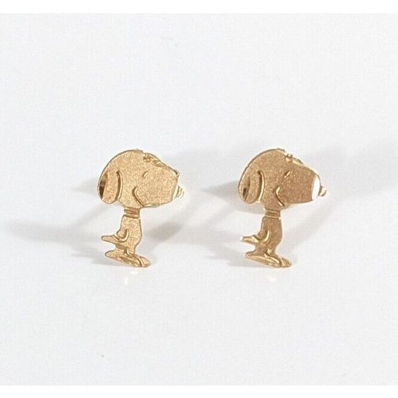 Michael anthony Jewelry 4k Yellow Gold Snoopy Studs Peanuts